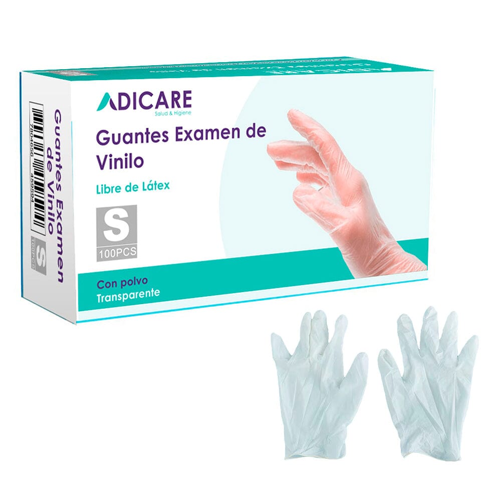 Guantes de vinilo sin polvo y con polvo