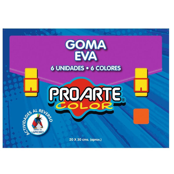 Estuche De Goma Eva Color 20X30 6 Pliegos Proarte OFICINA Y LIBRERIA PROARTE 