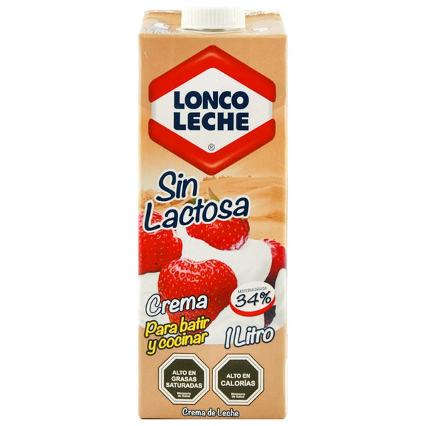 Crema Sin Lactosa 1 Litro LONCOLECHE 