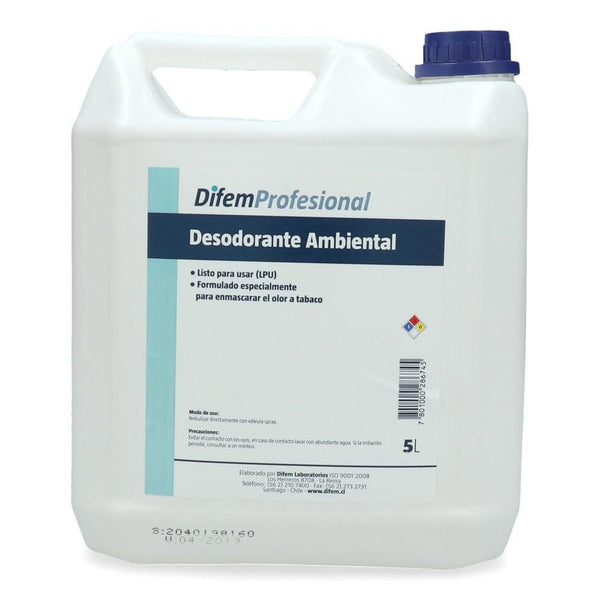 Desodorante Ambiental Liquido 5 Lt Antitabaco DIFEM PROFESIONAL 