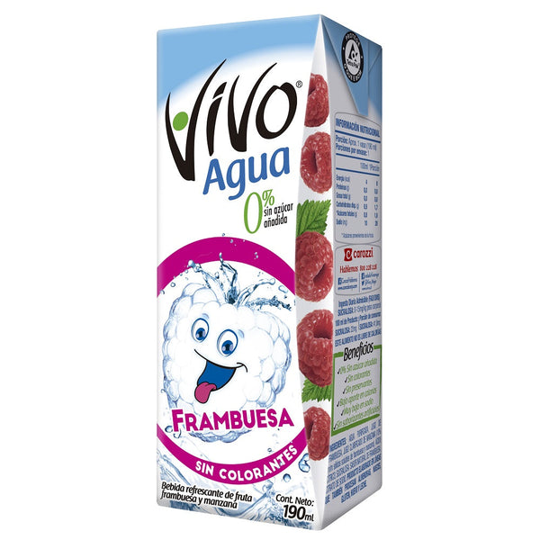 Agua Con Jugo De Frambuesa 190 Ml VIVO 