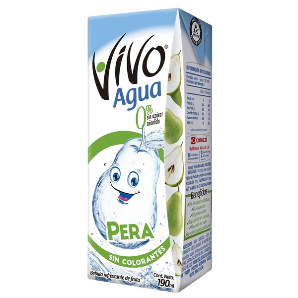 Agua Con Jugo De Pera 190 Ml VIVO 