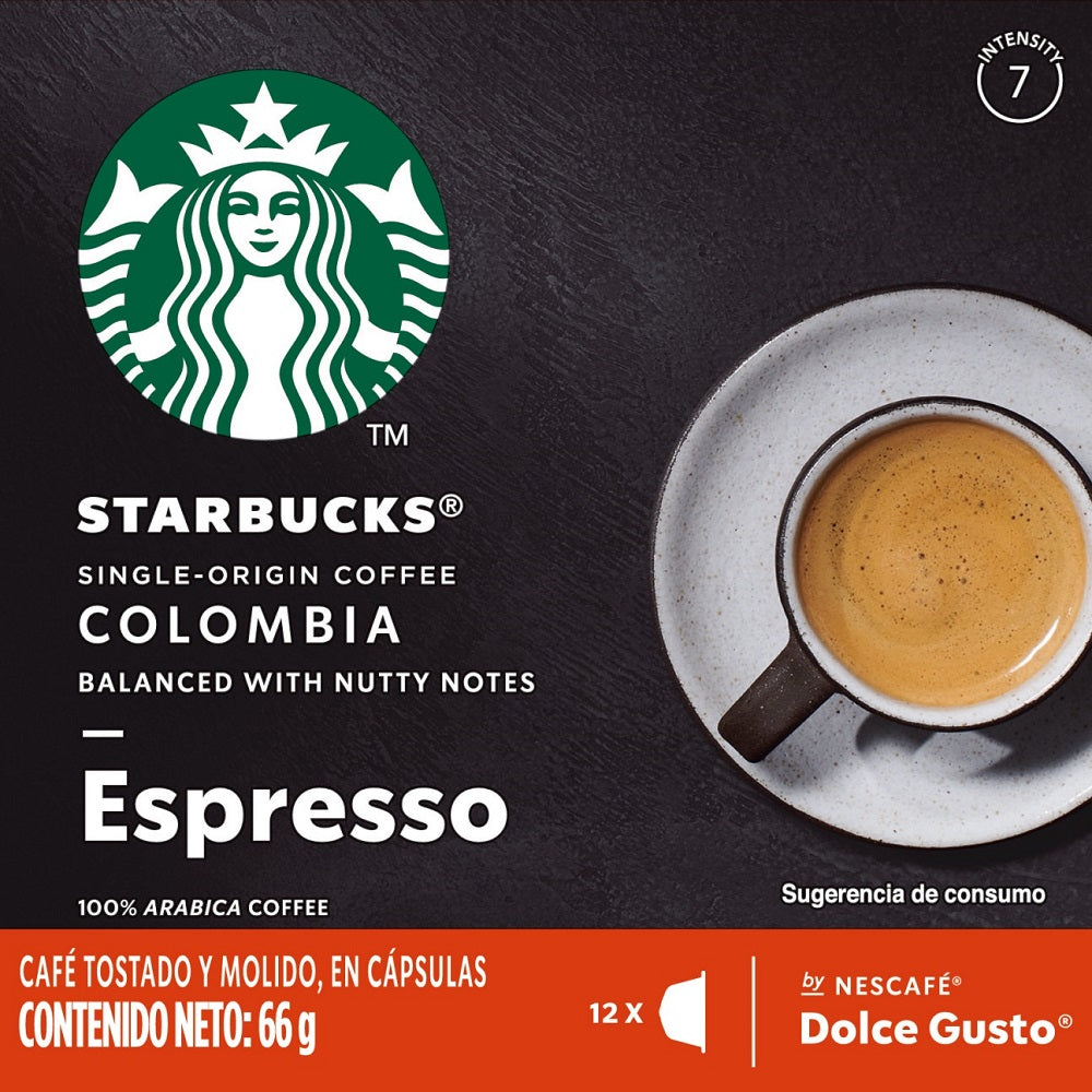 12 Cápsulas Dolce Gusto®, Starbucks, Colombia