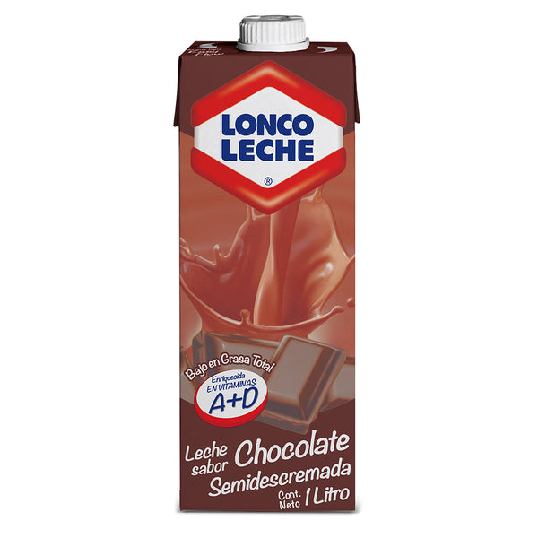 Leche Semi Descremada Caja 1 Lt Chocolate Tetrapack LONCOLECHE 