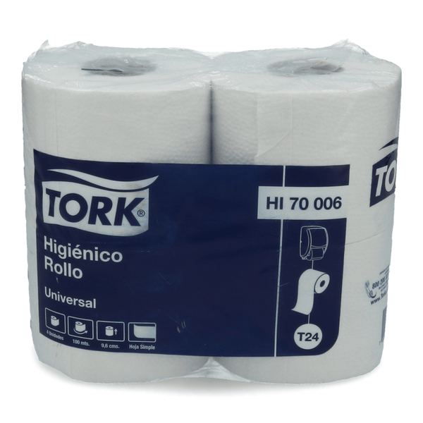 Papel Higienico Hoja Simple 100 Mt 4 Rollos TORK 