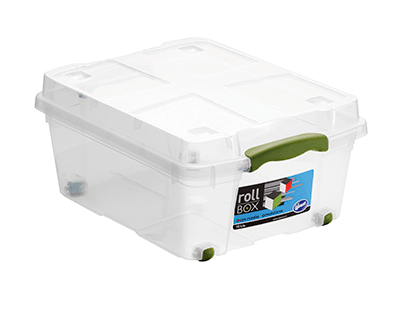 Caja Organizadora 15 Lt Rollbox WENCO Transparente 