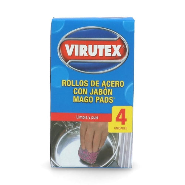 Virutilla Olla Mago Pads Con Jabon X 4 Antibacterial Estuche VIRUTEX 