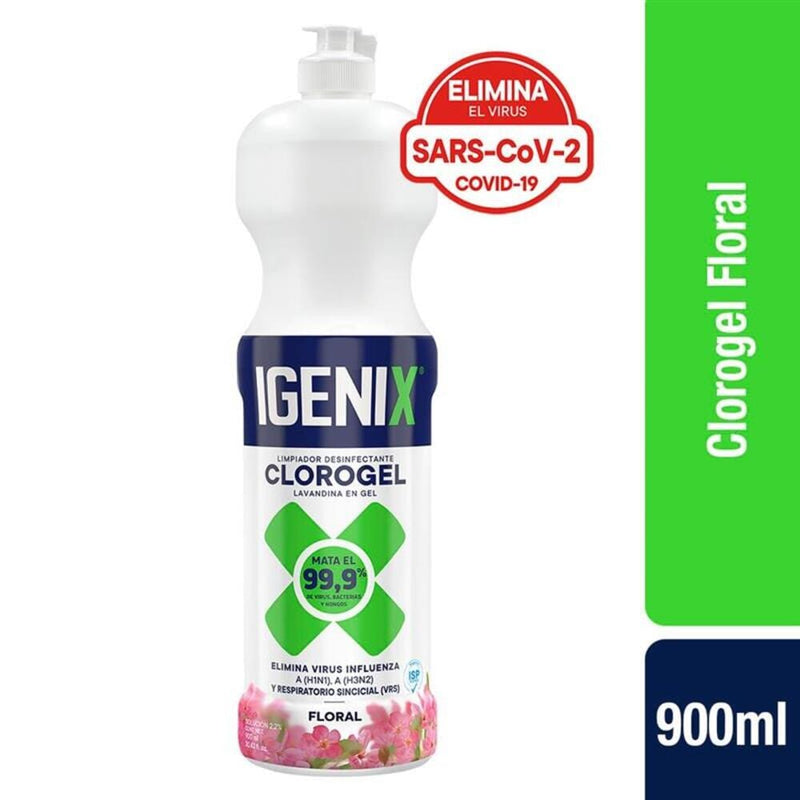 Cloro Gel 900 Ml Baño Floral ASEO Y LIMPIEZA IGENIX 