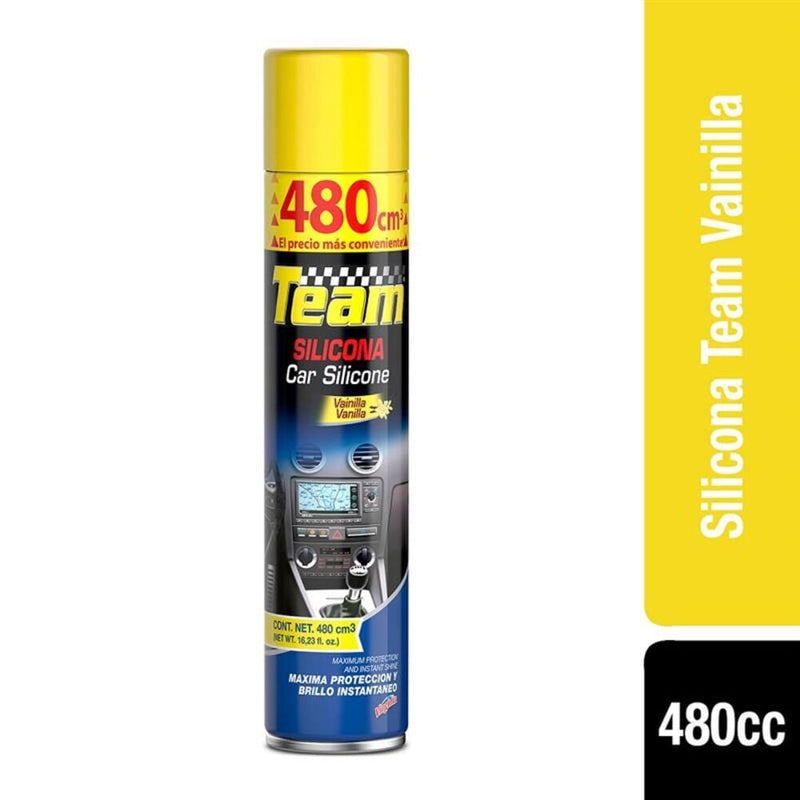 Silicona Automóvil Aroma Vainilla 480 cc ASEO Y LIMPIEZA TEAM 