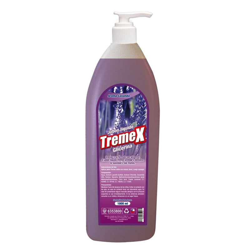 Jabon Liquido Con Valvula Lavanda 1 Lt CUIDADO PERSONAL Y SALUD TREMEX 