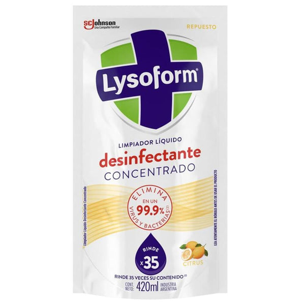 Desinfectante Concentrado 420 Ml Citrico ASEO Y LIMPIEZA LYSOFORM 