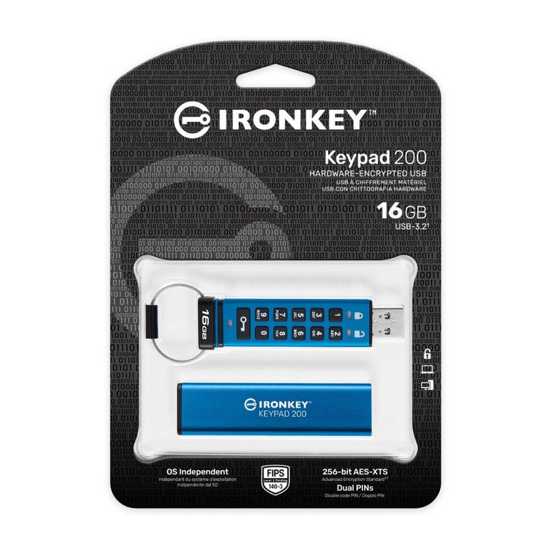 Pendrive Encriptado Ironkey Kp200 16Gb TECNOLOGÍA KINGSTON 