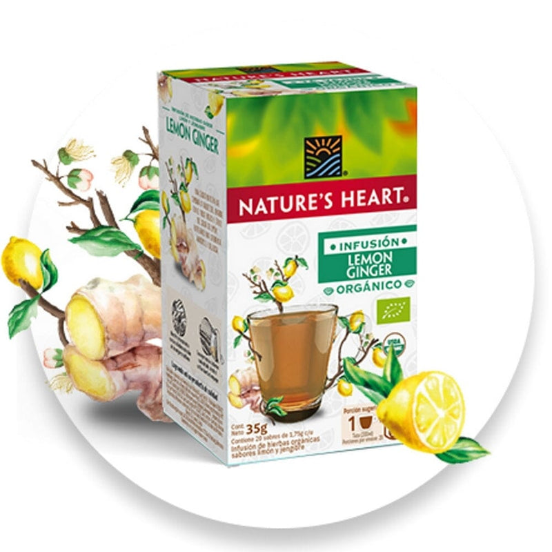 Infusión Limón Jengibre 20 Bolsas ALIMENTOS NATURES HEART 