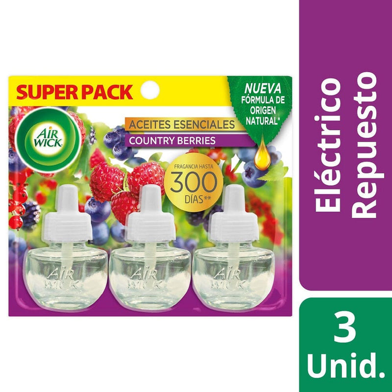 Desodorante Ambiental Eléctrico Berries 3 Un ASEO Y LIMPIEZA AIRWICK 