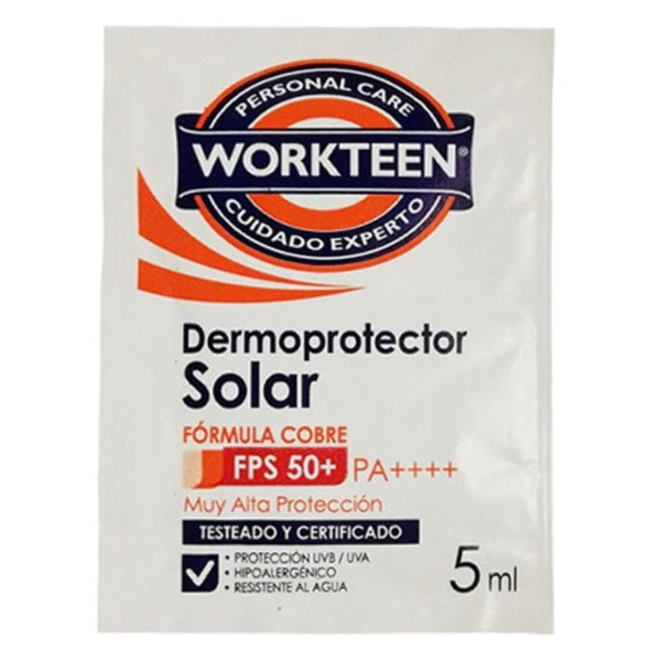Protector Solar Fps 50+ Sachet 1000 Un WORKTEEN 