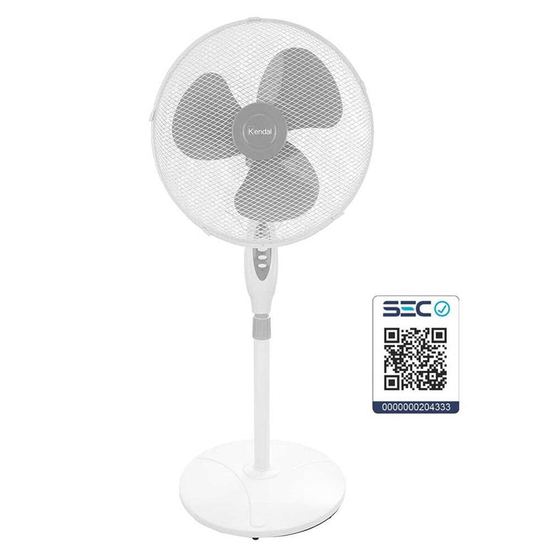 Ventilador Pedestal Kf-16P Blanco HOGAR KENDAL 