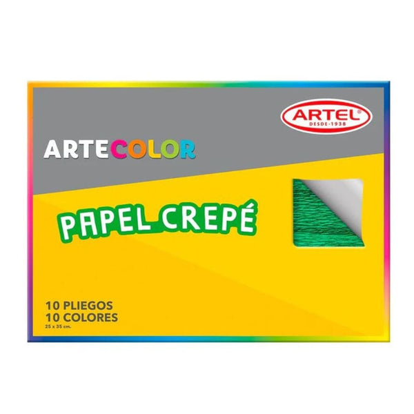 Carpeta Con Papel Crepe 10 Hojas 10 Colores OFICINA Y LIBRERIA ARTEL 