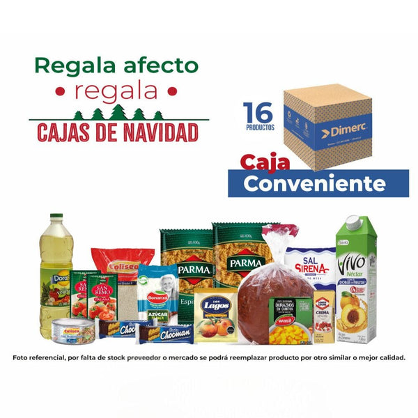 Caja Navidad 2024 Conveniente (Azul) ALIMENTOS DIMERC 