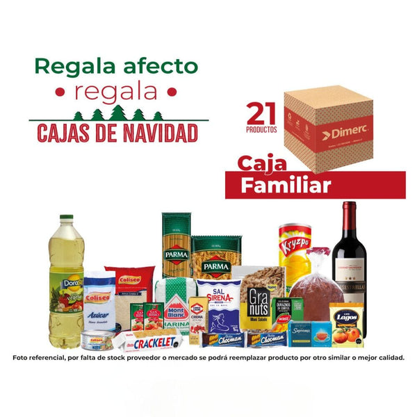 Caja Navidad 2024 Familiar (Roja) ALIMENTOS DIMERC 