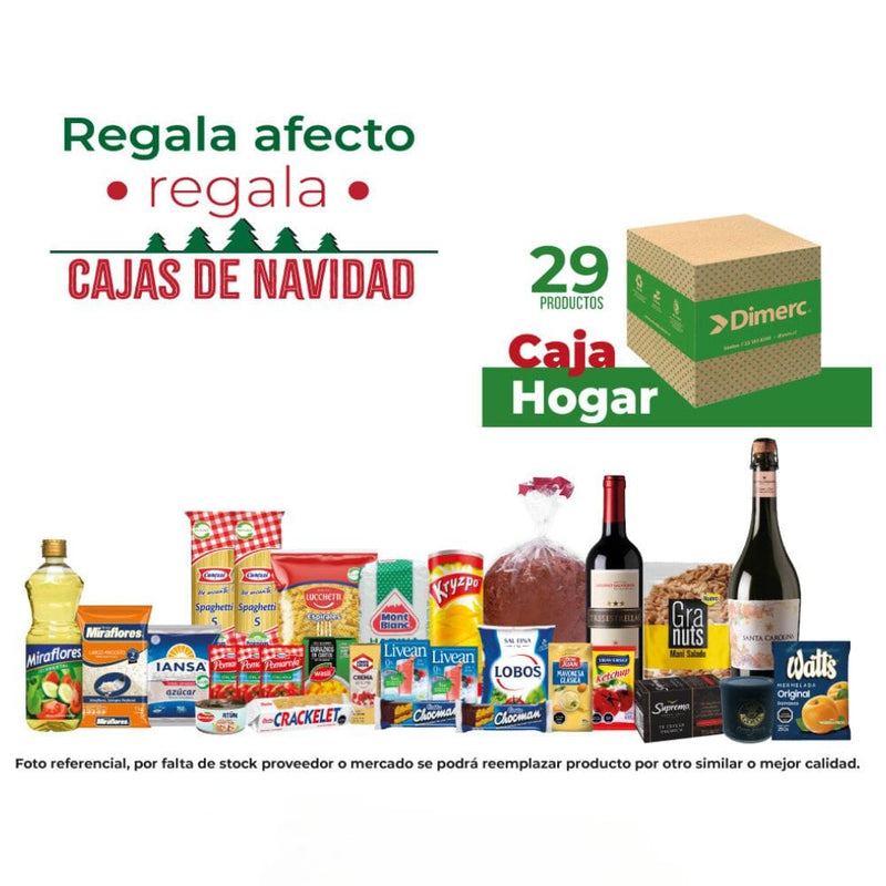 Caja Navidad 2024 Hogar (Verde) ALIMENTOS DIMERC 