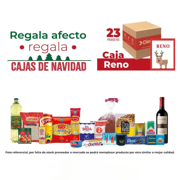 Caja Navidad 2024 Reno (Roja) ALIMENTOS DIMERC 