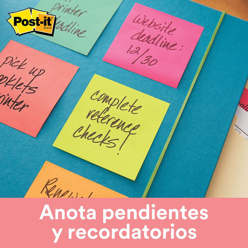 Nota Adhesiva 5 Un X 100 Hojas 7.6 X 7.6 Cm Surtido Neon 654 5 Pk OFICINA Y LIBRERIA 3M 