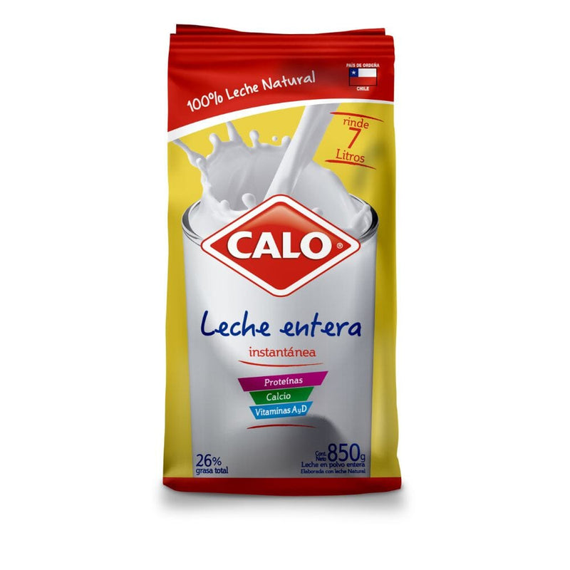 Leche En Polvo Entera 26 % Bolsa 850 Gr ALIMENTOS CALO 