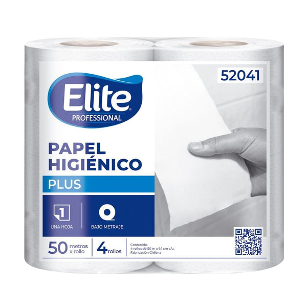 Papel Higiénico Hoja Simple 4 Rollos X 50 Mt PAPEL TISSUE ELITE PROFESSIONAL 