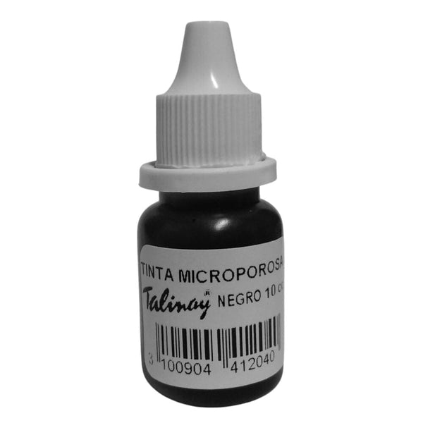 Tinta Timbre Microporosa Negro 10 cc OFICINA Y LIBRERIA TALINAY 