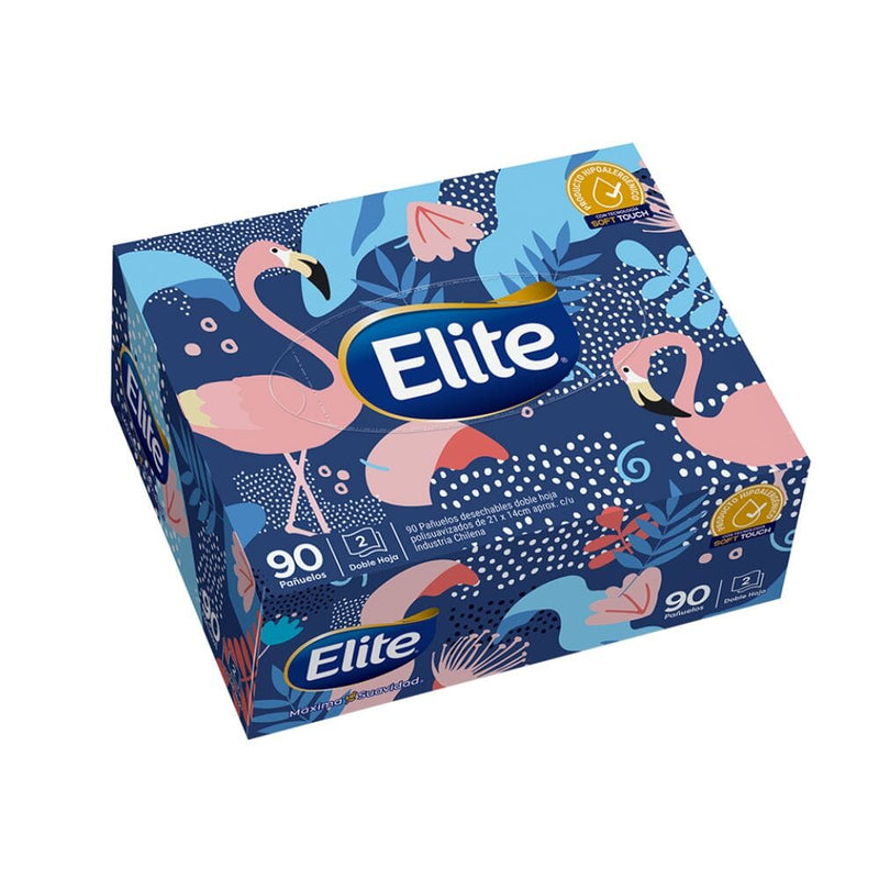 Caja Pañuelo Facial Doble Hoja 90 Hojas Diseños Surtidos PAPEL TISSUE ELITE 