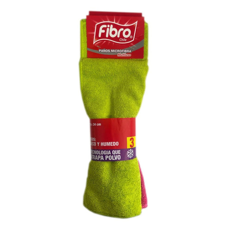 Paño Microfibra 3 Un ASEO Y LIMPIEZA FIBRO 