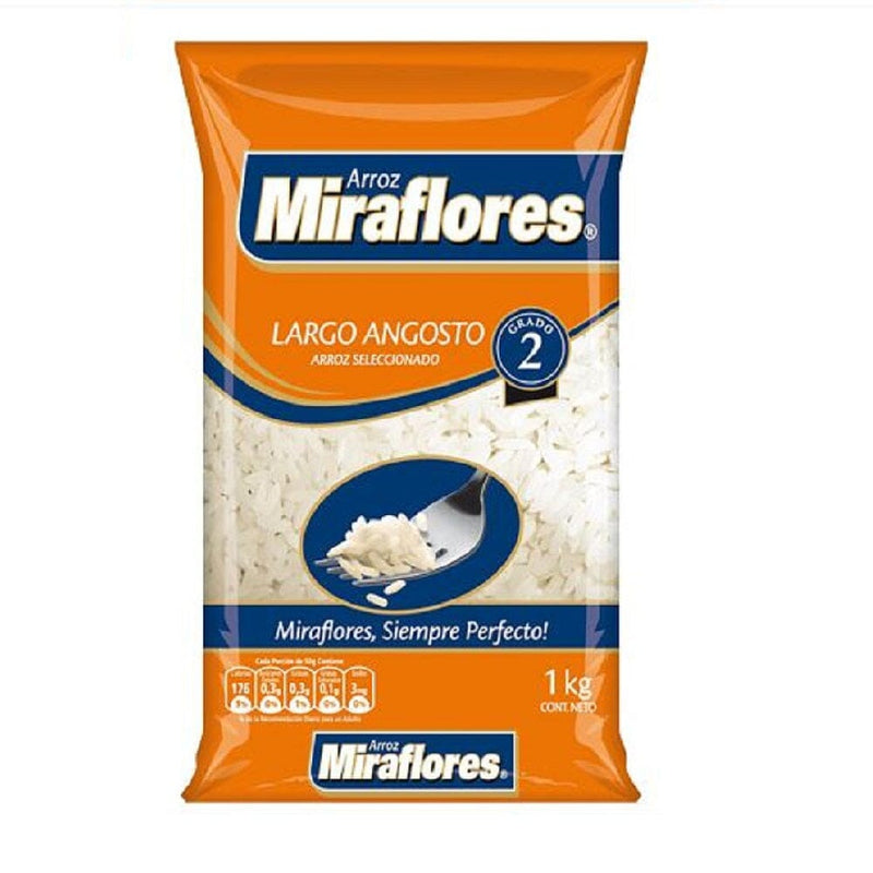 Arroz Grado 2 1 Kg Largo Angosto Naranjo ALIMENTOS MIRAFLORES 