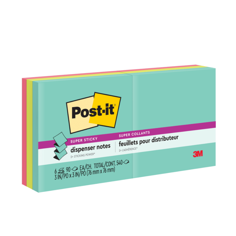 Nota Adhesiva 6 Un X 100 Hojas 7.6 X 7.6 Cm Pop-Up Surtido Pastel R330 OFICINA Y LIBRERIA 3M 