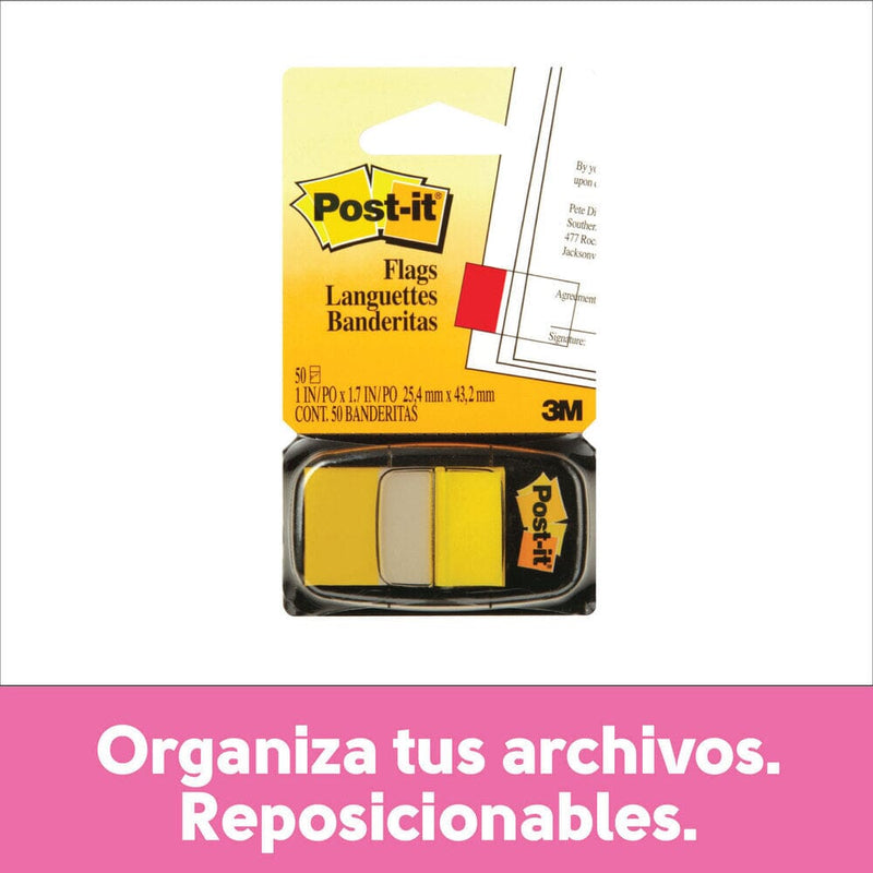 Banderitas Adhesivas Tape Flags 680-5 Amarillo OFICINA Y LIBRERIA 3M 