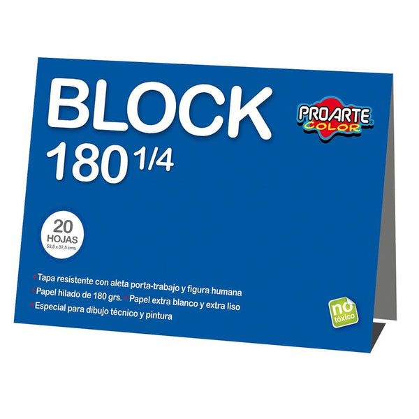 Block Dibujo Medio N 180 1/4 20 Hjs. Proarte PROARTE 