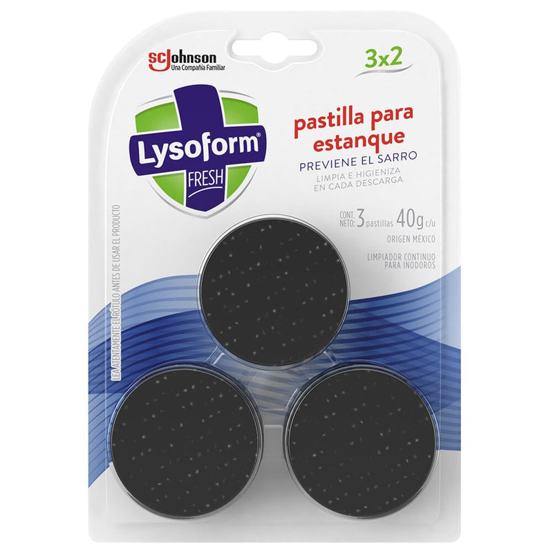 Desinfectante Inodoro Pastilla 40 gr Azul Pack 2 + 1 X 40 gr Gratis LYSOFORM 