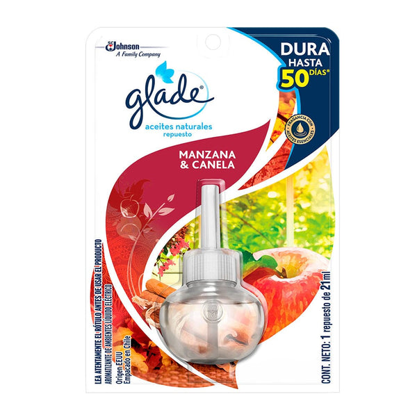 Desodorante Ambiental Eléctrico Recarga 21 ml Manzana Canela GLADE 