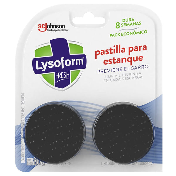 Desinfectante Inodoro Pastilla 40 gr Azul Pack 2 LYSOFORM 