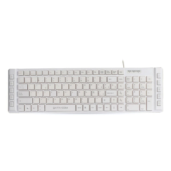 Teclado Alámbrico USB Blanco 115 Teclas TECNOLOGÍA DATACOM 