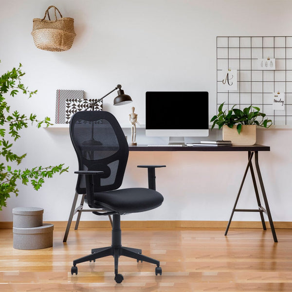 Silla Escritorio Q3 Ergonómica Respaldo Alto Con Brazo Negro OFICINA Y LIBRERIA CONTATTO 