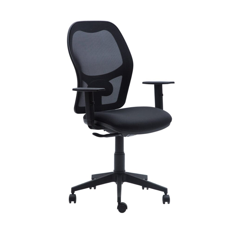 Silla Escritorio Q3 Ergonómica Respaldo Alto Con Brazo Negro OFICINA Y LIBRERIA CONTATTO 