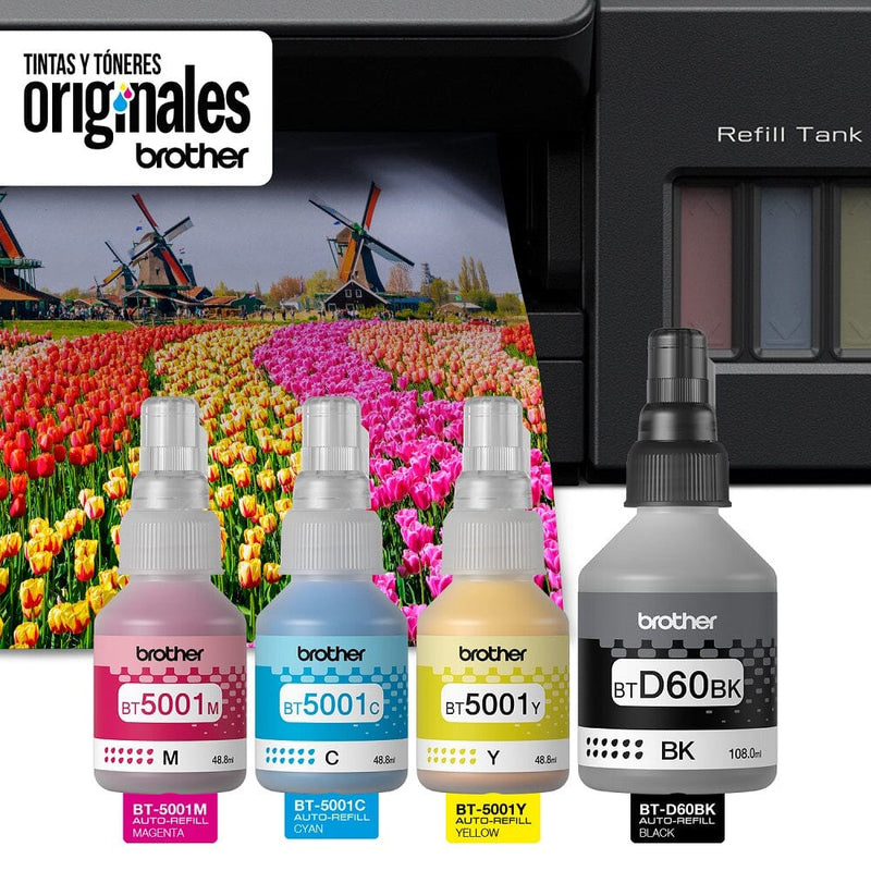 Pack 4 Colores Bt5001 Cmy + Btd60 TECNOLOGÍA BROTHER 