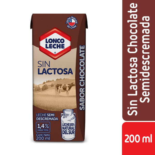 Leche Semidescremada Sin Lactosa Chocolate 200 Ml LONCO LECHE 