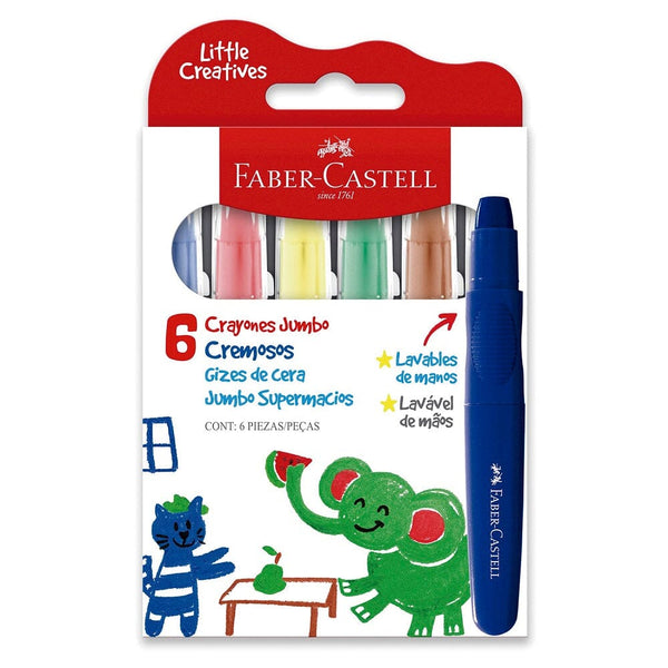 Crayones Jumbo Cremosos Básicos 6 Un OFICINA Y LIBRERIA FABER CASTELL 