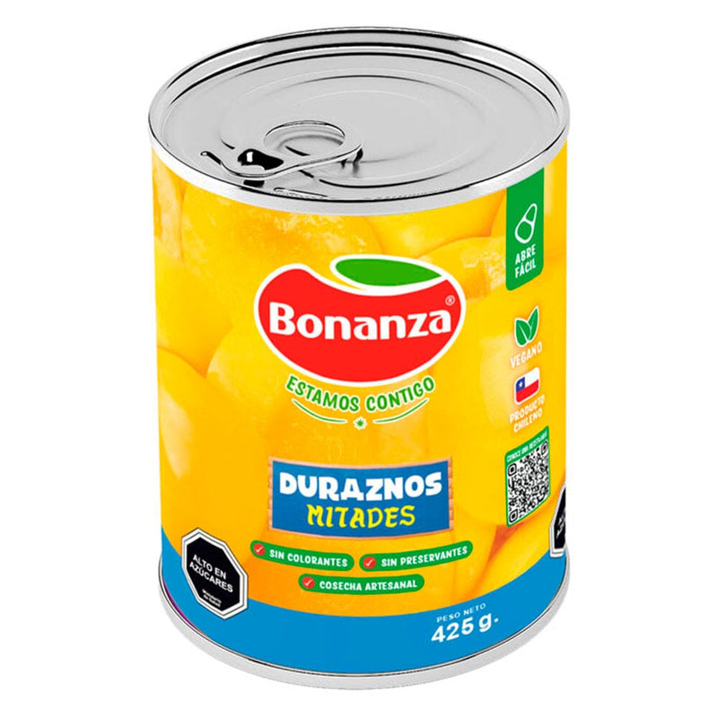 Durazno Mitades 425 gr ALIMENTOS BONANZA 