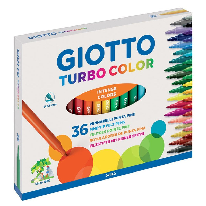 Plumón Delgado Turbo Color 36 Colores OFICINA Y LIBRERIA GIOTTO 