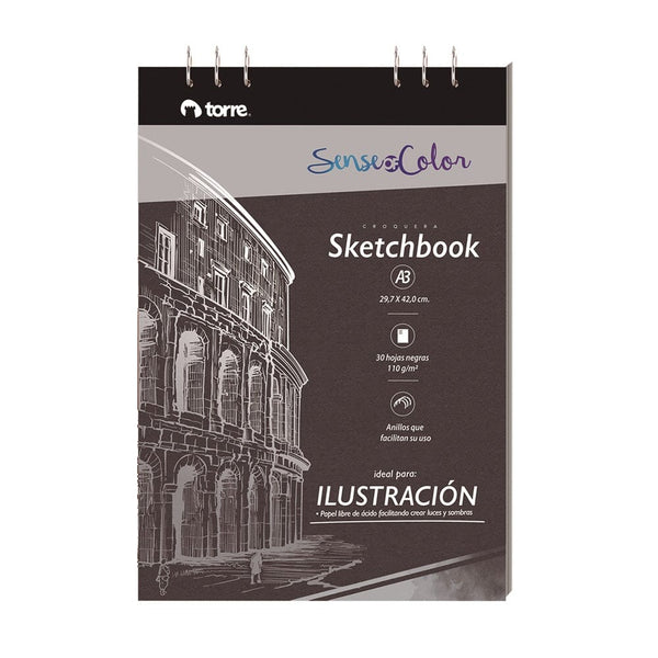 Sketchbook A3 Black 30 Hojas TORRE 