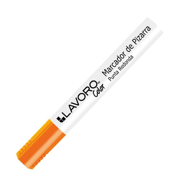 Marcador De Pizarra Punta Redonda Naranja OFICINA Y LIBRERIA LAVORO 