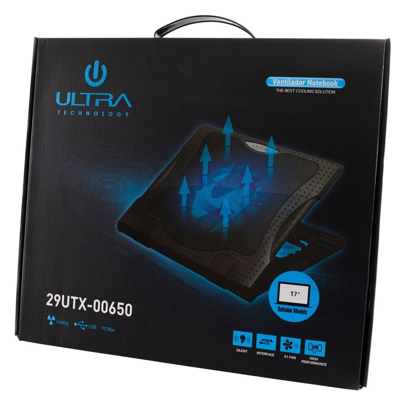 Base Alzador Ventilador Notebook Hasta 17 Pulgadas TECNOLOGÍA ULTRA 
