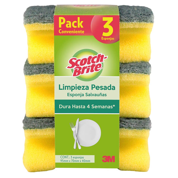 Esponja Acanalada Multiuso 4 Unidades ASEO Y LIMPIEZA SCOTCH-BRITE 
